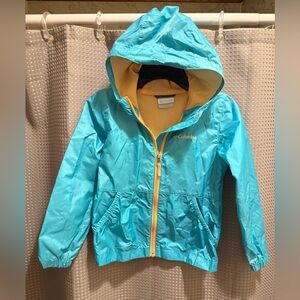 Columbia Turquoise Jacket with Orange Accents